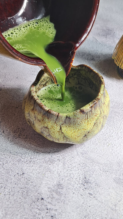 Ceramic Green Matcha Tea Cup - Aurora 160 ml