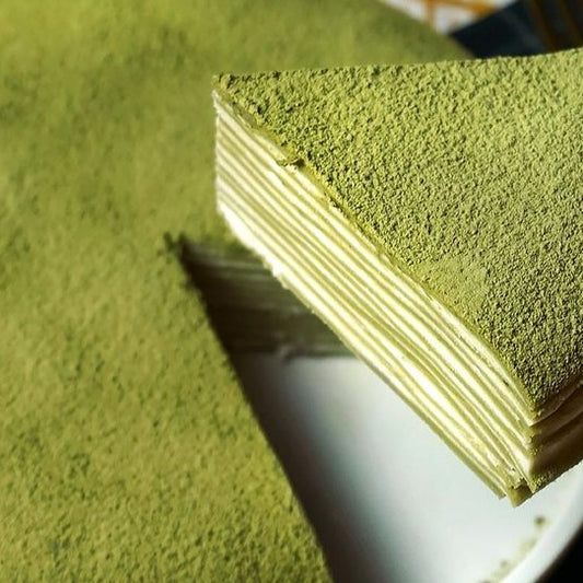 Matcha crepe cake, baked with love in Dubai. A great gift for a family or a treat for a special someone to enjoy over and over. Delivered to you across Dubai and the UAE.