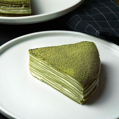 Matcha crepe cake, baked with love in Dubai. A great gift for a family or a treat for a special someone to enjoy over and over. Delivered to you across Dubai and the UAE.