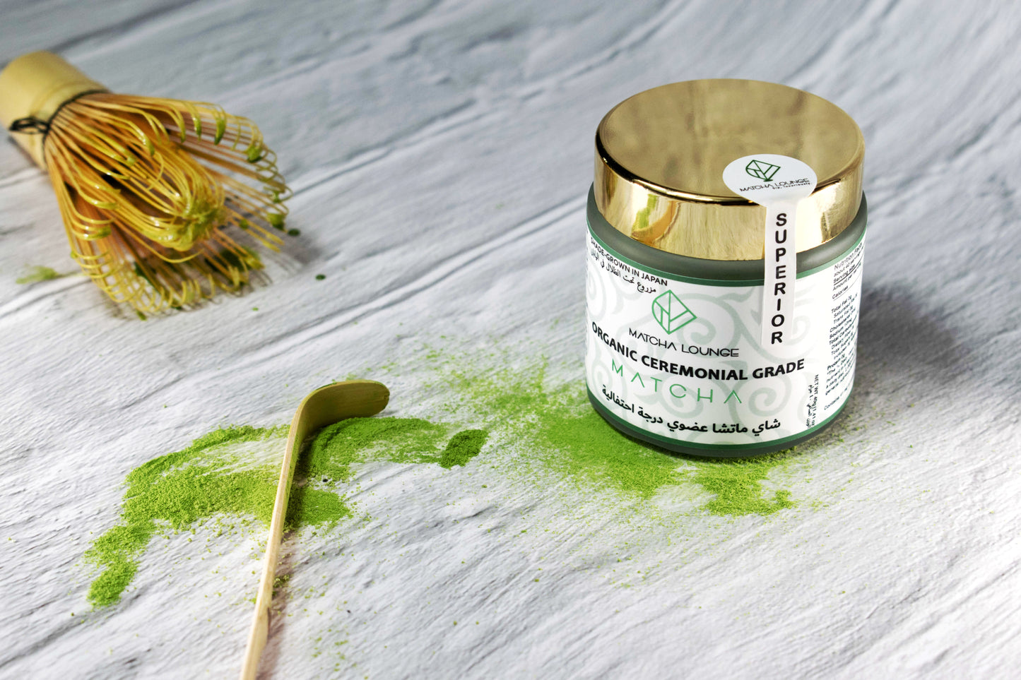 Superior in every way- taste, texture, and the vibrant green color found in only the highest quality and most exquisite ceremonial grade matcha teas in Japan. Ceremonial grade matcha, shade-grown and first harvested from the youngest leaves of the green tea plant. Delivered to you across Dubai and the UAE.