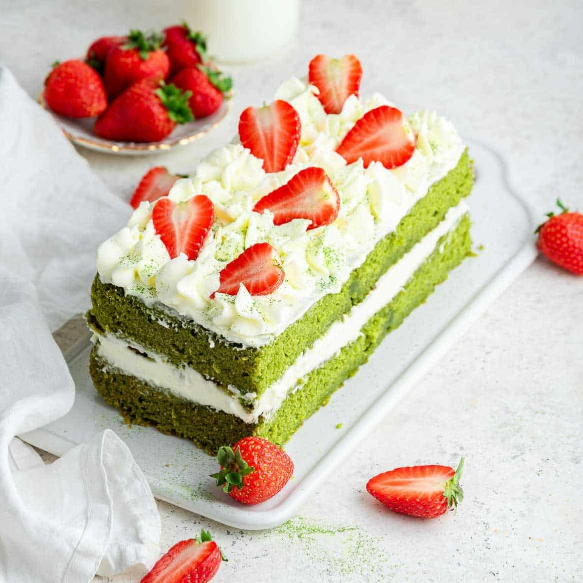 Matcha Strawberry Shortcake (for two)