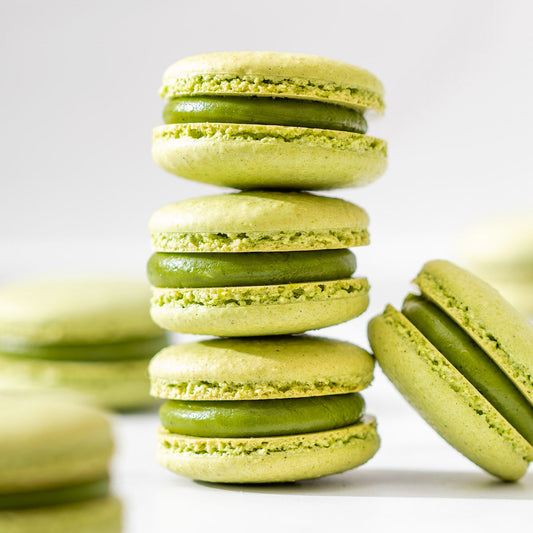  Baked matcha green tea macarons, made with organic matcha. Baked with love in Dubai. A great gift for a family or a treat for a special someone to enjoy over and over. Delivered to you across Dubai and the UAE.