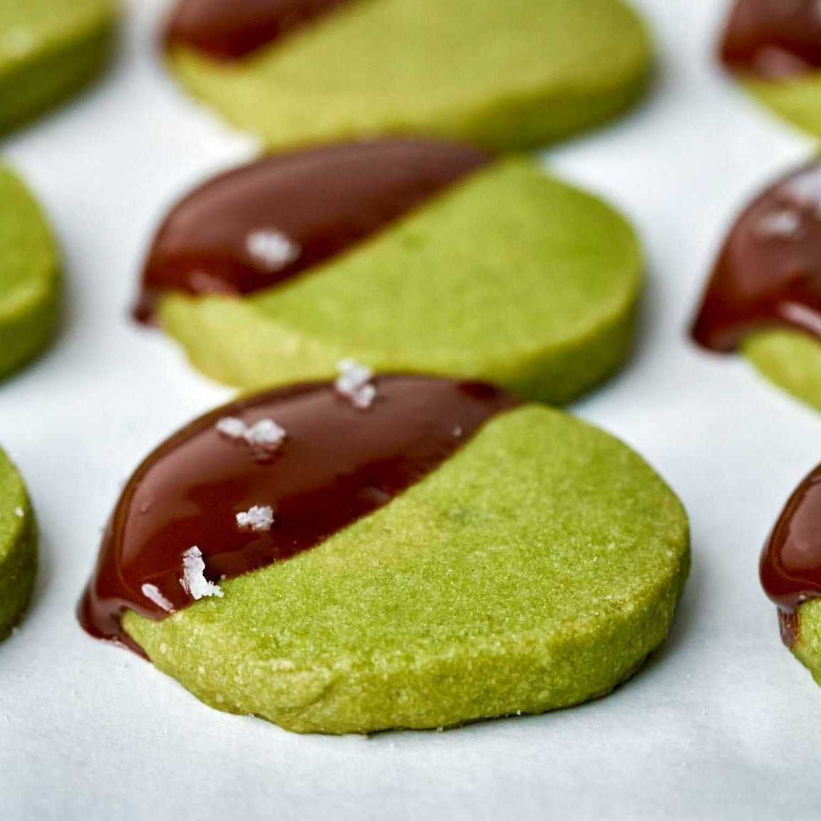 Matcha green tea butter cookies, made with organic matcha. Baked with love in Dubai. A great gift for a family or a treat for a special someone to enjoy over and over. Delivered to you across Dubai and the UAE.