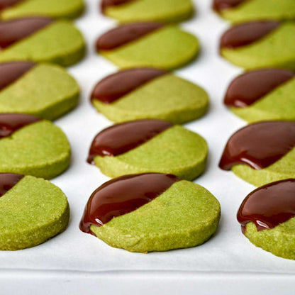 Matcha green tea butter cookies, made with organic matcha. Baked with love in Dubai. A great gift for a family or a treat for a special someone to enjoy over and over. Delivered to you across Dubai and the UAE.