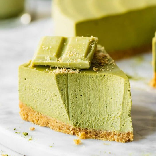 Matcha cheesecake, luxurious matcha patisserie made with love by Matcha Lounge. Delivered to you across Dubai and the UAE.