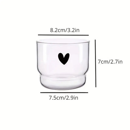 Love Drinking Glass Cup - 300ml. Perfect for birthdays, housewarming gifts, tea sets, graduations, weddings, bachelorette parties and Christmas gifts.