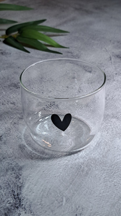 Love Drinking Glass Cup - 300ml. Perfect for birthdays, housewarming gifts, tea sets, graduations, weddings, bachelorette parties and Christmas gifts.