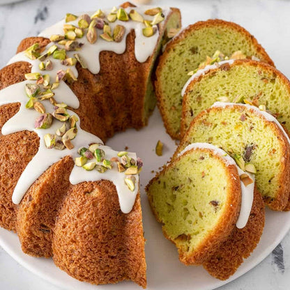 Pistachio matcha pound cake, luxurious cakes made with love by Matcha Lounge. Delivered to you across Dubai and the UAE.