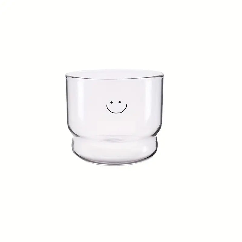 Smiley Drinking Glass Cup - 300ml. Perfect for birthdays, housewarming gifts, tea sets, graduations, weddings, bachelorette parties and Christmas gifts.