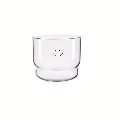 Smiley Drinking Glass Cup - 300ml. Perfect for birthdays, housewarming gifts, tea sets, graduations, weddings, bachelorette parties and Christmas gifts.