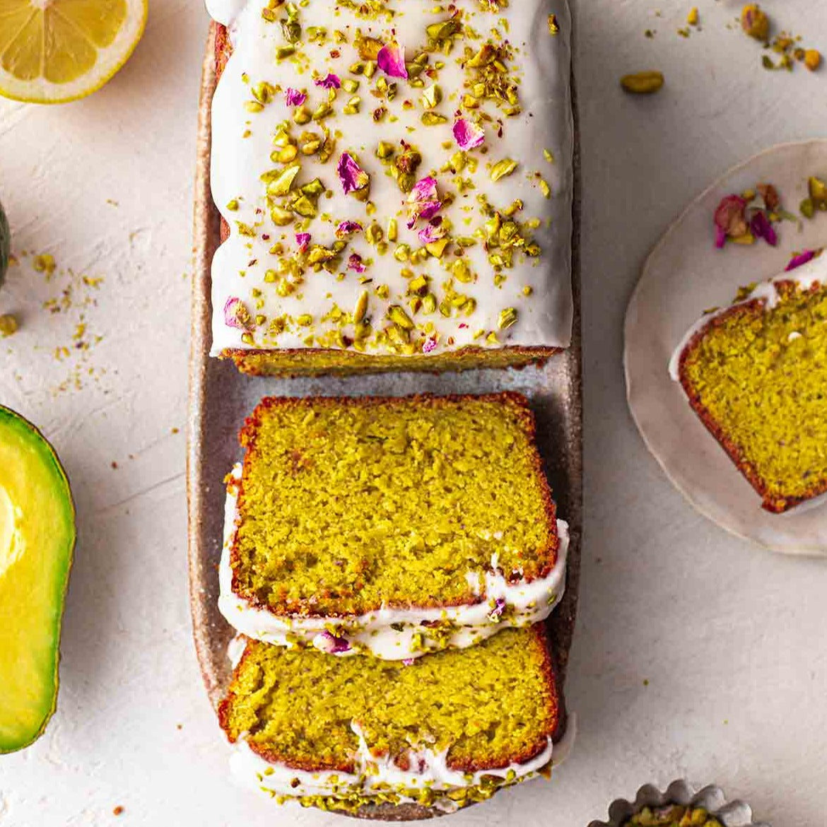 Protein Avocado Matcha Pound Cake